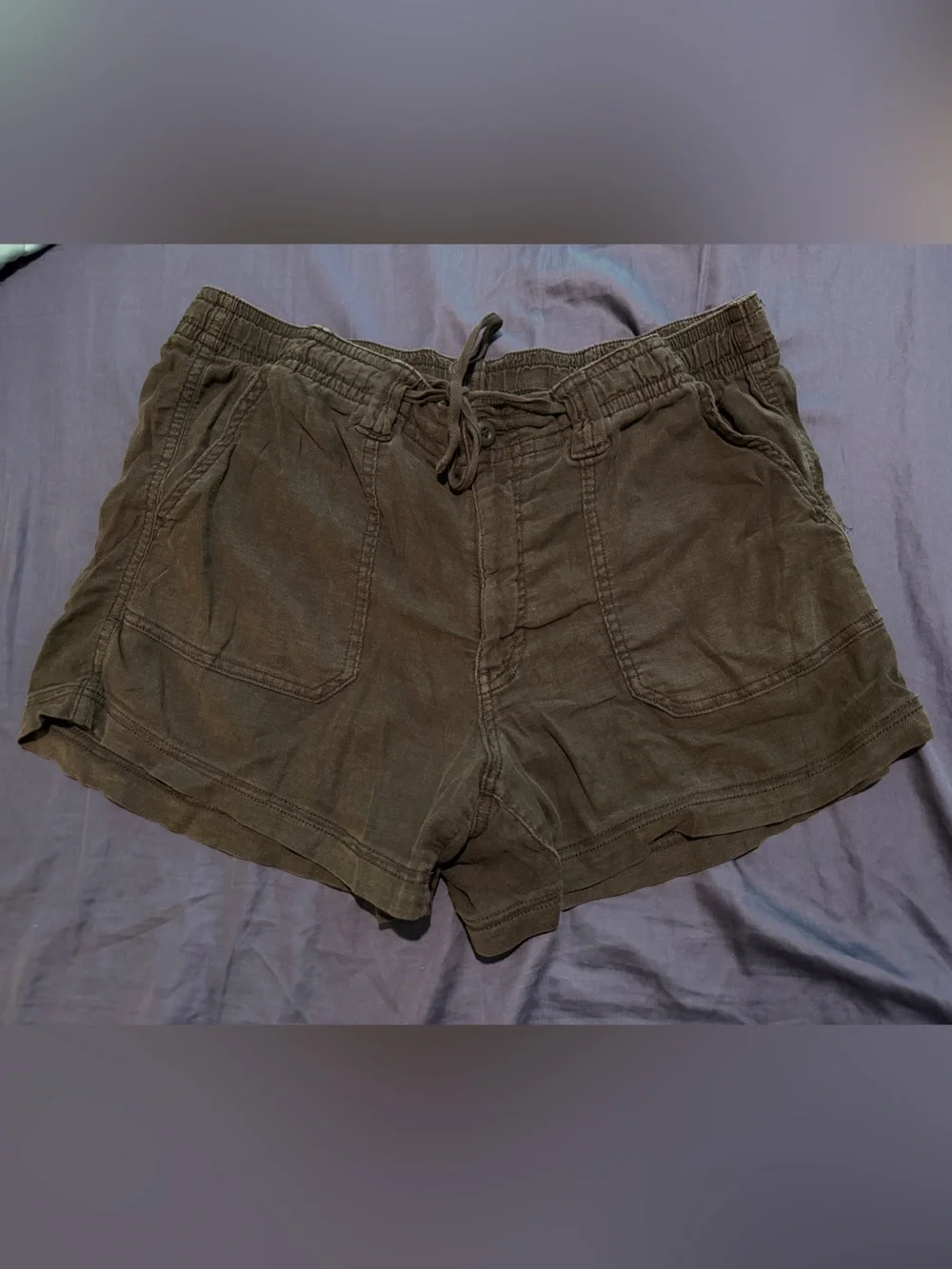 Women’s Grey Drawstring Casual Shorts